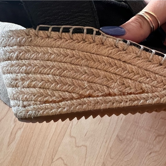 EILEEN FISHER Black Willow‎ Wedge Espadrille Size 7.5 NWOT - Picture 4 of 7